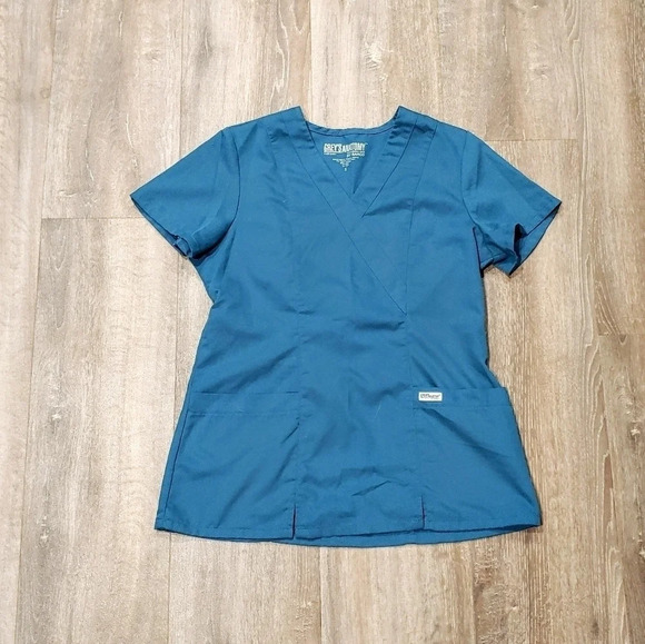 Grey's Anatomy Seafoam Green Scrub Top - Picture 1 of 3